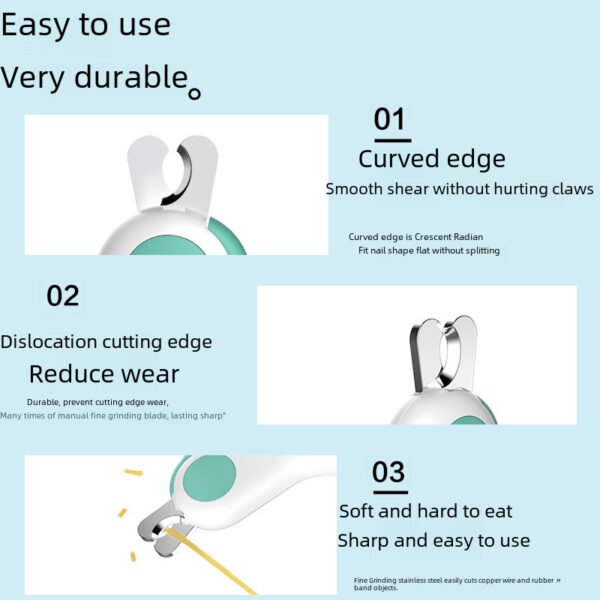 LED Mini Pet Nail Clippers